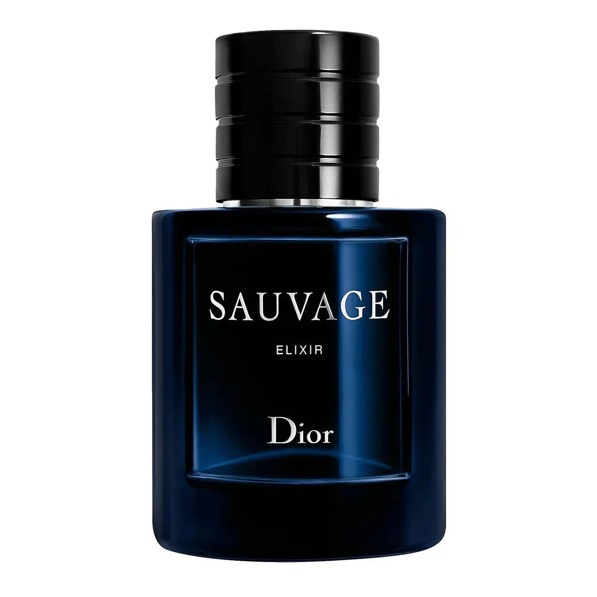Dior Sauvage Elixir perfume bottle on a white background